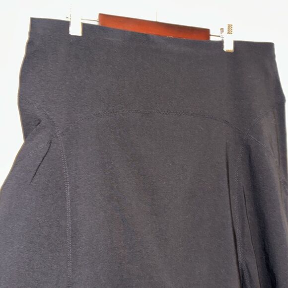 blue illusion XL Pull On Black Stretch Midi A Line Full Skirt - Picture 3 of 12